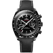 Speedmaster Dark Side of the Moon 44.25&nbsp;mm, black ceramic on coated nylon fabric strap - 31092445101002