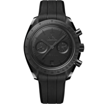 Speedmaster Dark Side of the Moon 44.25&nbsp;mm, black ceramic on rubber strap - 31092445101005