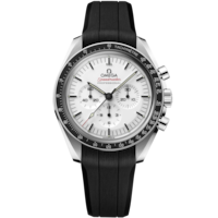 Speedmaster Moonwatch Professional 42&nbsp;mm, steel on rubber strap - 31032425004001